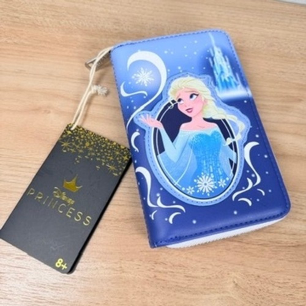 Loungefly Disney Frozen Elsa Book Zip Around Wallet Blue Olaf Let It Go NWT Gift